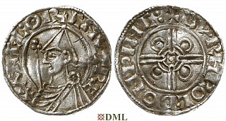 Денарий, Англия, Cnut (1016-1035), м.д. Winchester, монетарий Birhtwold, North 787