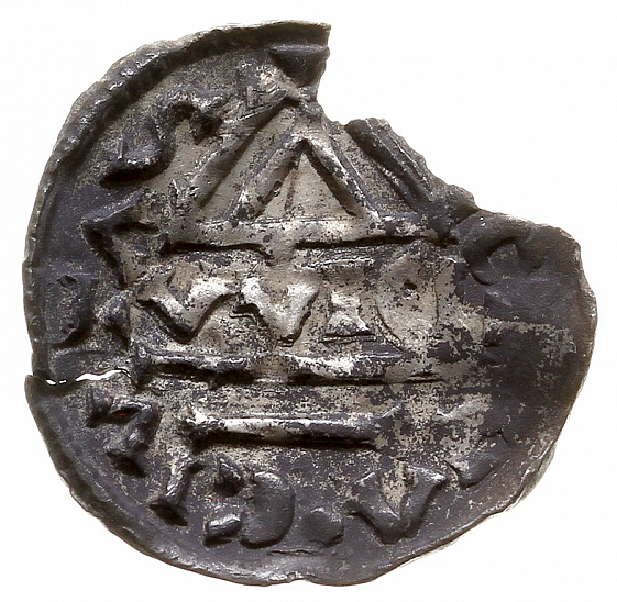 Денарий, Германия, Бавария, Heinrich IV (995-1002), м.д. Regensburg, монетарий WIC, Hahn 1976, 25e3