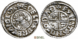 Денарий, Англия, Æthelred II (978-1016), м.д. Bath, монетарий Wynstan, North 770