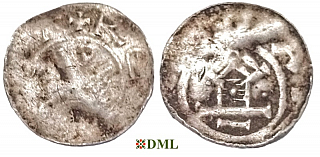 Денарий, Германия, Саксония, Otto III (983-1002), м.д. Goslar, type OAP