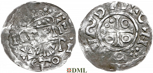 Денарий, Германия, Бавария, Henrich II (1002-1024), м.д. Salzburg, монетарий , Hahn 1976, 94E.3