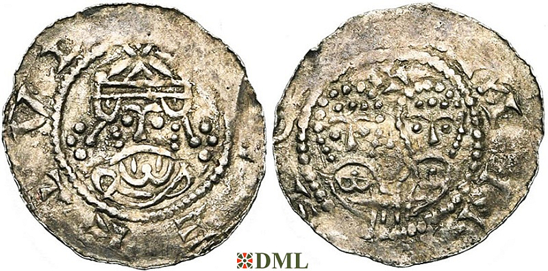 Денарий, Германия, Нижняя Лотарингия, Egbert II (1068-1090), м.д. Emnighem, Ilisch 2000, 22.6