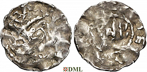 Денарий, Германия, Нижняя Лотарингия, Heinrich II (1002-1024), м.д. Ciney, Ilisch 2014, 29.1