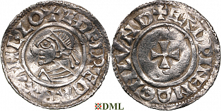 Денарий, Англия, Æthelred II (978-1016), м.д. London, монетарий Eadwine, North 777
