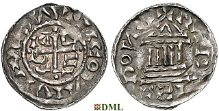 Денарий, Германия, Бавария, Heinrich III (1027-1039) и Konrad II (1024-1039), м.д. Regensburg, Hahn 1976, 35