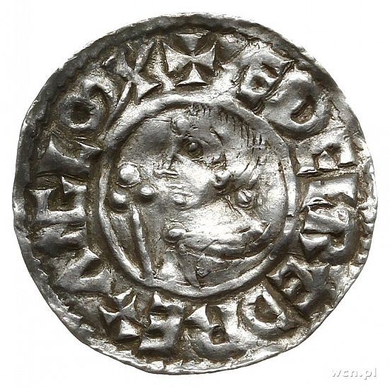 Денарий, Англия, Æthelred II (978-1016), м.д. York, монетарий Odulf, North 770