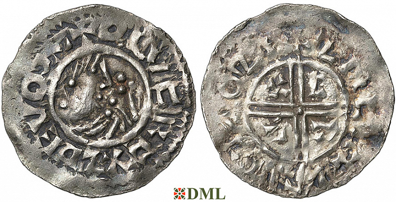 Денарий, Швеция, Olaf Skötkonung (995-1021), м.д. Sigtuna, Malmer -:-