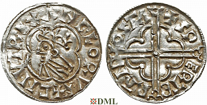 Денарий, Англия, Cnut  (1016-1035), м.д. Stamford, монетарий Svartbrandr, North 781