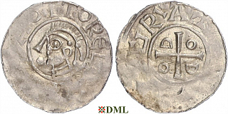 Денарий, Германия, Саксония, Otto III (983-1002), м.д. Goslar, type OAP, Dbg. 1164