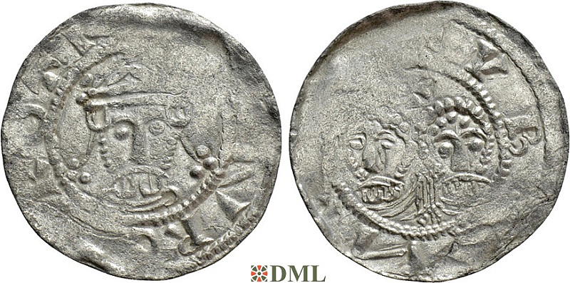 Денарий, Германия, Саксония, Heinrich III (1046-1056), м.д. Goslar, Dbg. 667