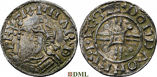 Денарий, Англия, Harthaknut (1035-1042), м.д. Exeter, монетарий Dodda, North 811