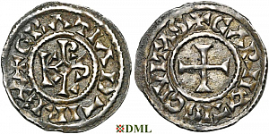 Денье, Каролинги, Charles le Chauve (840-877), м.д. Chartres, Depeyrot 278
