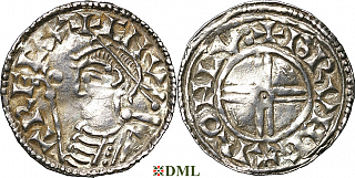 Денарий, Англия, Cnut (1016-1035), м.д. London, монетарий Brungar, North 790