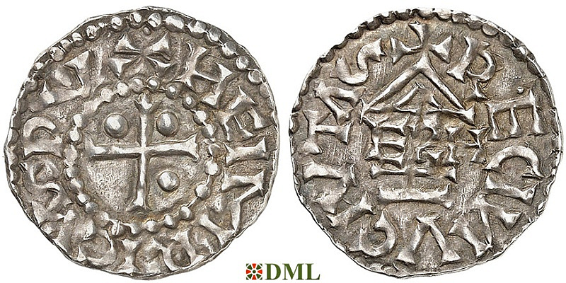 Денарий, Германия, Бавария, Heinrich I (948-955), м.д. Regensburg, монетарий ERH, Hahn 1976, 10g1