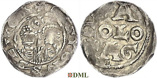 Денарий, Германия, Нижняя Лотарингия, Heinrich III (1039-1056), м.д. Remagen, Dbg. ?