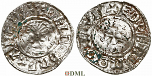 Денарий, Англия, Æthelred II (978-1016), м.д. London, монетарий Eadwerd, North 777