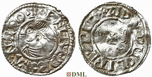 Денарий, Англия, Æthelred II (978-1016), м.д. Ipswich, монетарий Siwold, North 777