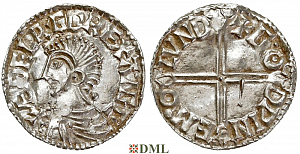 Денарий, Англия, Æthelred II (978-1016), м.д. London, монетарий Godwine, North 774
