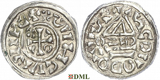 Денарий, Германия, Бавария, Heinrich II (1002-1024), м.д. Salzburg, монетарий CEZO, Hahn 1976, 89a2