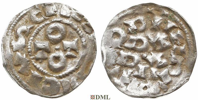 Денарий, Италия, K. Otto III (996-1002), м.д. Pavia