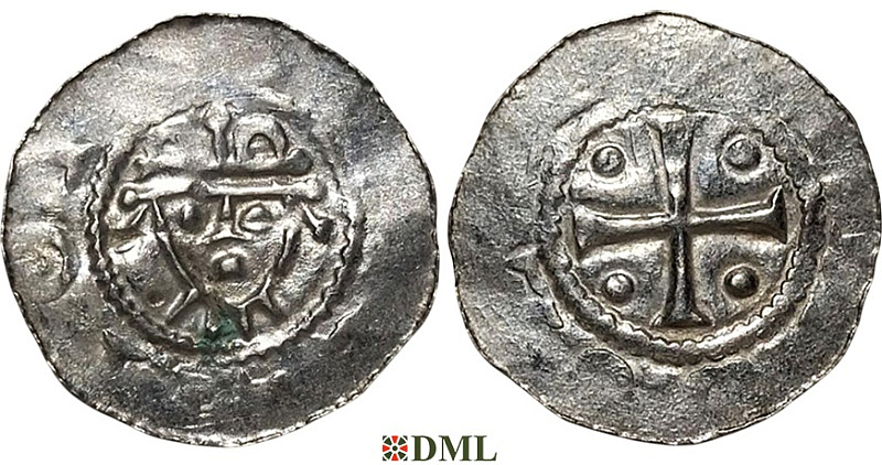 Денарий, Германия, Нижняя Лотарингия, Hermann (1059-1074), м.д. Jever, Dbg. 597