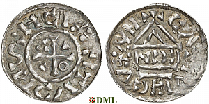 Денарий, Германия, Бавария, Heinrich II (1002-1024), м.д. Nabburg, монетарий IICN, Hahn 1976, 74a2.1