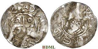 Денарий, Германия, Саксония, Otto III (983-1002), м.д. Goslar, Dbg. 1164