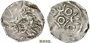 Денарий, Германия, Нижняя Лотарингия, Anonymous bishop, м.д. Dinant, Ilisch 2014, 30.6