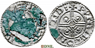 Денарий, Англия, Cnut (1016-1035), м.д. London, монетарий Wynsige, North 787
