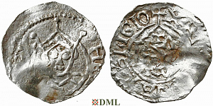 Денарий, Германия, Нижняя Лотарингия, Heinrich II (1002-1024), м.д. Utrecht, Ilisch 2000, 10.1