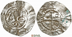 Денарий, Германия, Нижняя Лотарингия, Heinrich II (1002-1024), м.д. Deventer, Ilisch 2000, 1.7