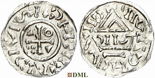 Денарий, Германия, Бавария, Heinrich II (1002-1024), м.д. Neuburg, монетарий DIOTP, Hahn 1976, 84a1