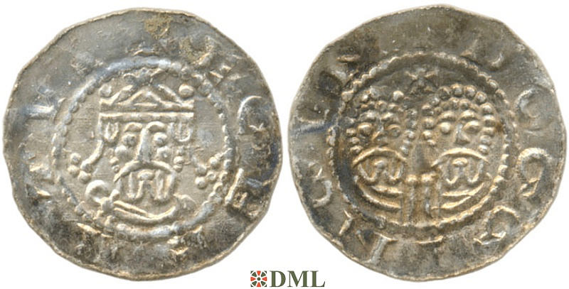 Денарий, Германия, Нижняя Лотарингия, Gf. Egbert II (1068-1090), м.д. Dokkum, Ilisch 2000, 22.5