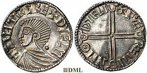Денарий, Ирландия, Sihtric III (995-1036), м.д. Dublin, монетарий Faeremin