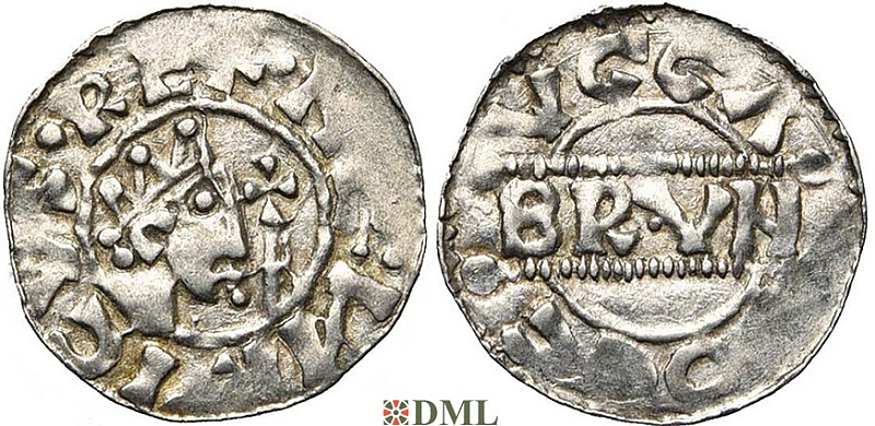 Денарий, Германия, Нижняя Лотарингия, Bruno III (1050-1057), м.д. Dokkum, Ilisch 2000, 21.19