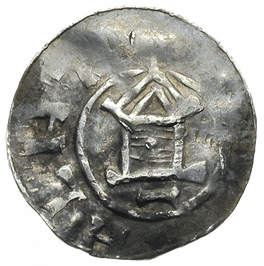Денарий, Германия, Саксония, Нижняя Саксония , Otto III (983-1002), м.д. Goslar, type OAP