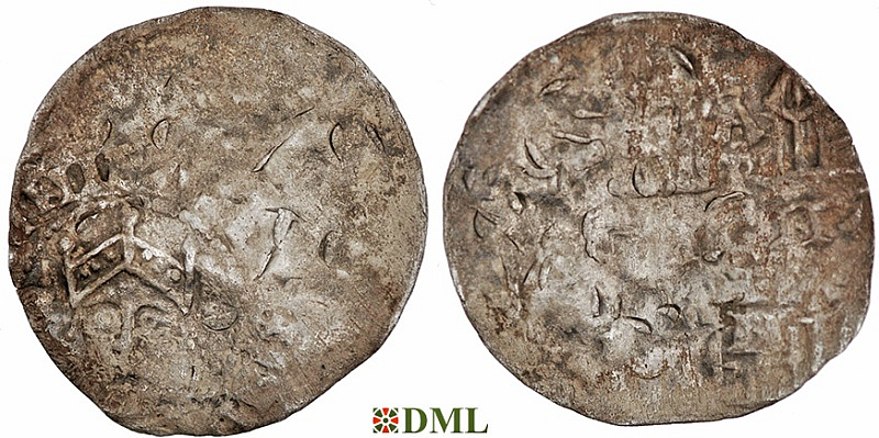 Денарий, Германия, Швабия, Heinrich II (1002-1024), м.д. Strassburg, Dbg. 920