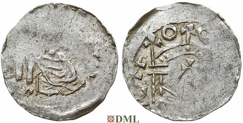 Денарий, Германия, Франкония, Heinrich II (1002-1024), м.д. Mainz, Dbg. 788