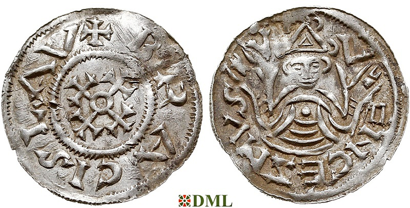 Денарий, Чехия, Богемия, Břetislav I (1034-1055), Šmerda 1996, 145a