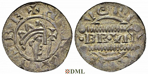 Денарий, Германия, Нижняя Лотарингия, Bruno III (1050-1057), м.д. Leeuwarden, Ilisch 2000, 21.14