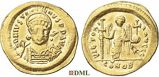 Солид, Византия, Justinian I (527-565), м.д. Constantinople