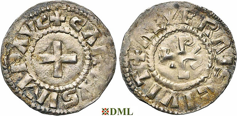 Денье, Каролинги, Charles le Chauve (840-877), м.д. Nevers, Depeyrot 701