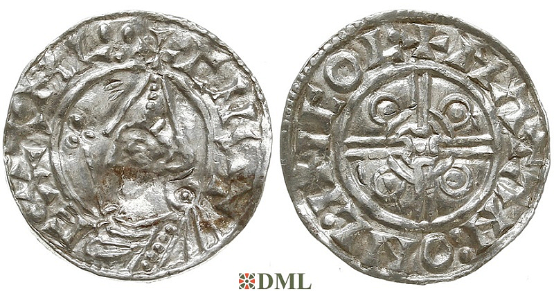 Денарий, Англия, Cnut (1016-1035), м.д. Lincoln, монетарий Matathan, North 787
