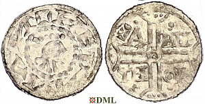 Денарий, Германия, Нижняя Лотарингия, Hermann (1020-1051), м.д. Emden, Dbg. 772/773