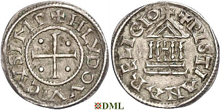Денье, Каролинги, Louis le Pieux (814-840), Unknown mints, Depeyrot 1179