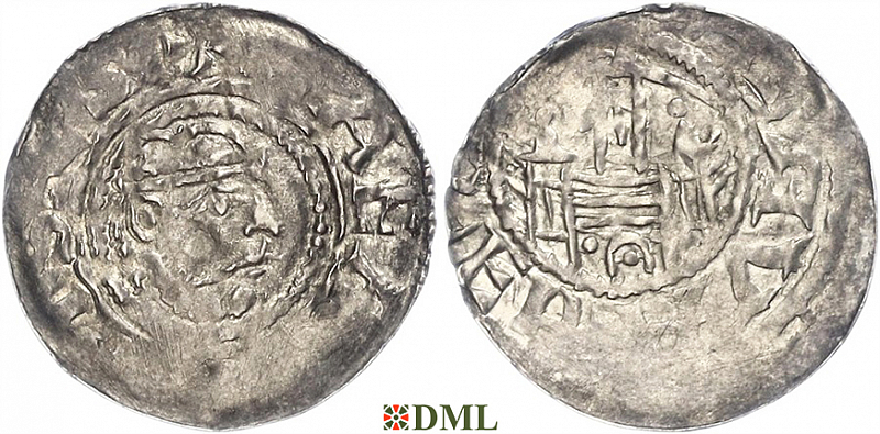 Денарий, Германия, Саксония, Anonymous bishop, м.д. Magdeburg, Dbg. 648