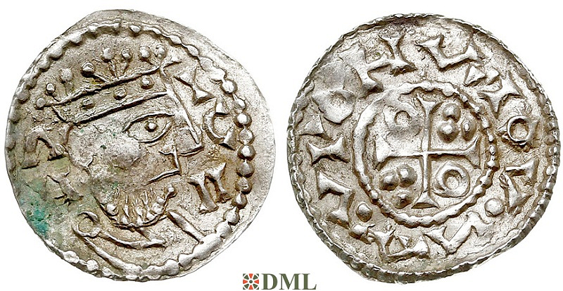 Денарий, Германия, Бавария, Heinrich II (1002-1024), м.д. Salzburg, Hahn 1976, 94D