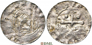 Денарий, Германия, Саксония, EB. Luitpold (1051-1059), м.д. Erfurt, Dbg. 882