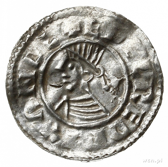Денарий, Англия, Æthelred II (978-1016), м.д. Norwich, монетарий Wulfmær, North 777