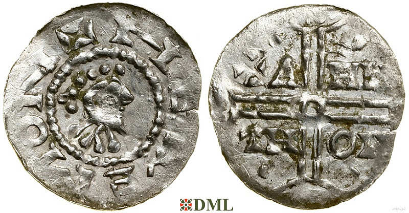 Денарий, Германия, Нижняя Лотарингия, Hermann (1020-1051), м.д. Emden